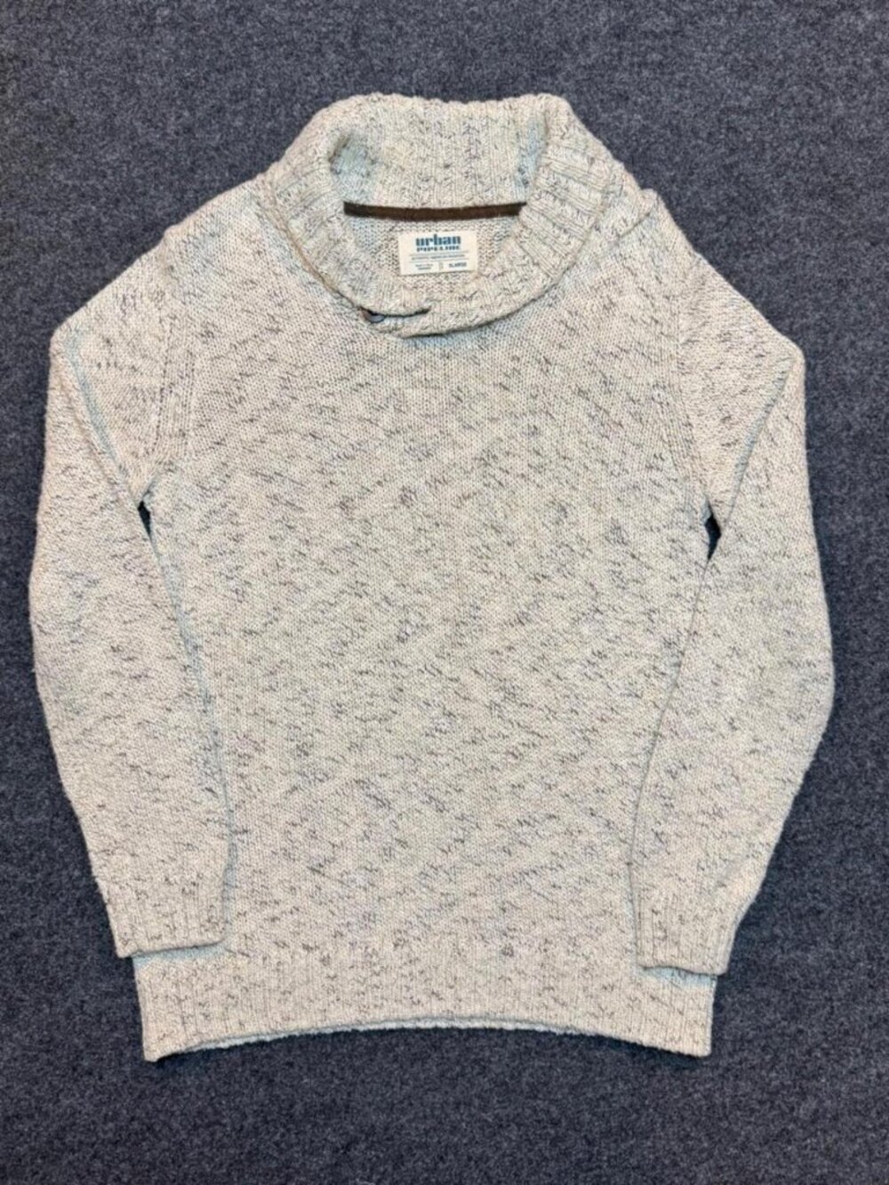 Urban Pipeline Men's Cream and Grey Jumper